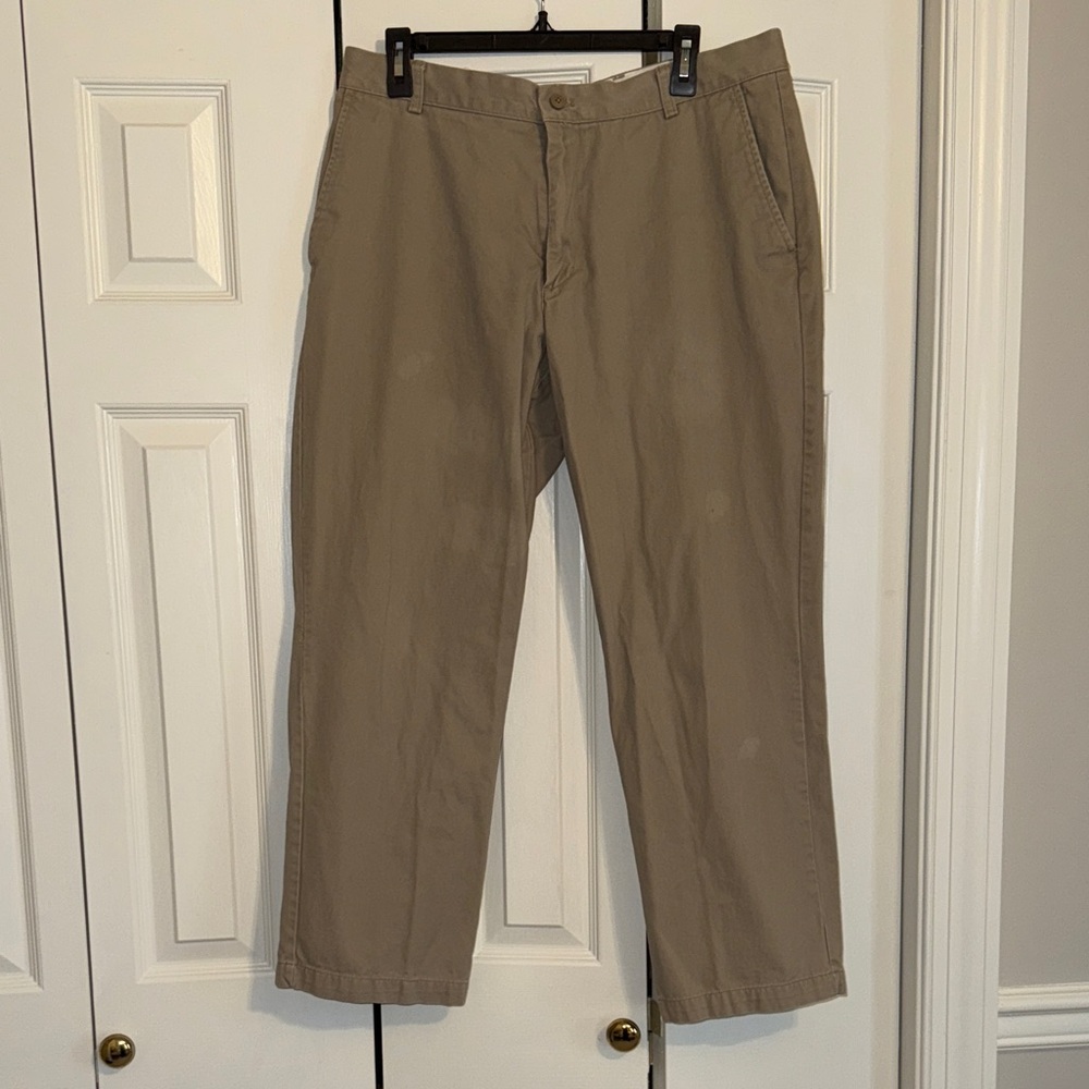 Chaps Tan Straight-Leg Chinos 36x30